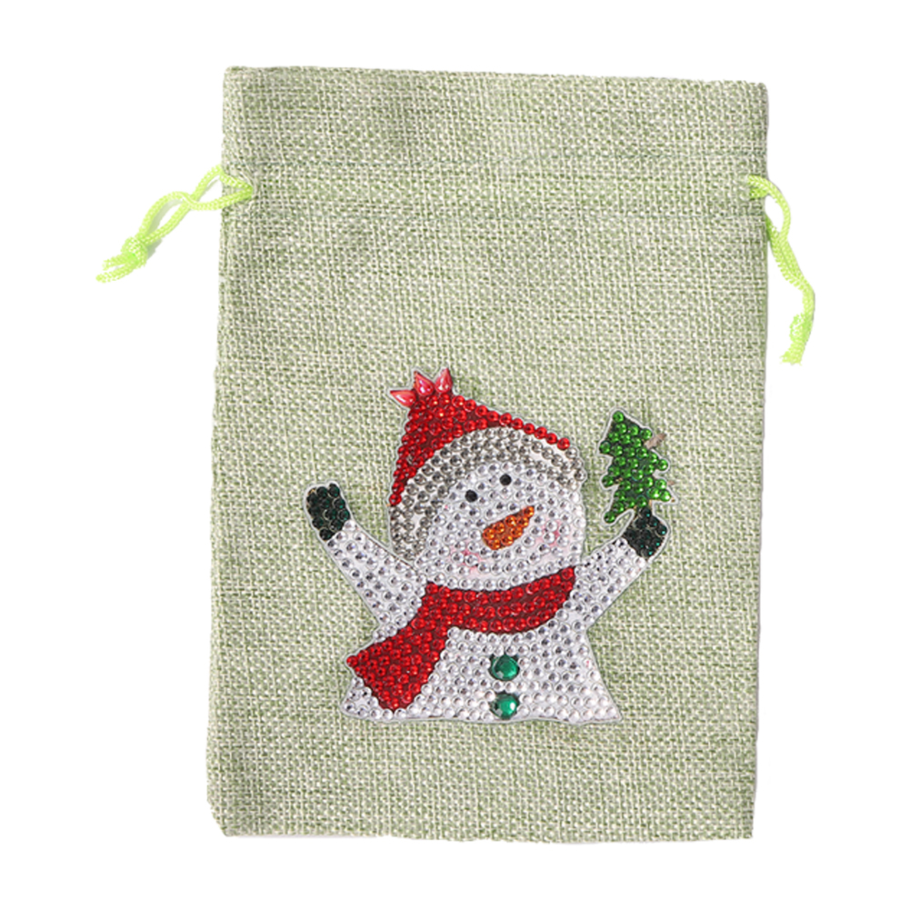 Christmas Diamond Painting Shopping Tote Mosaic Drill Candy Bag (Snowman)