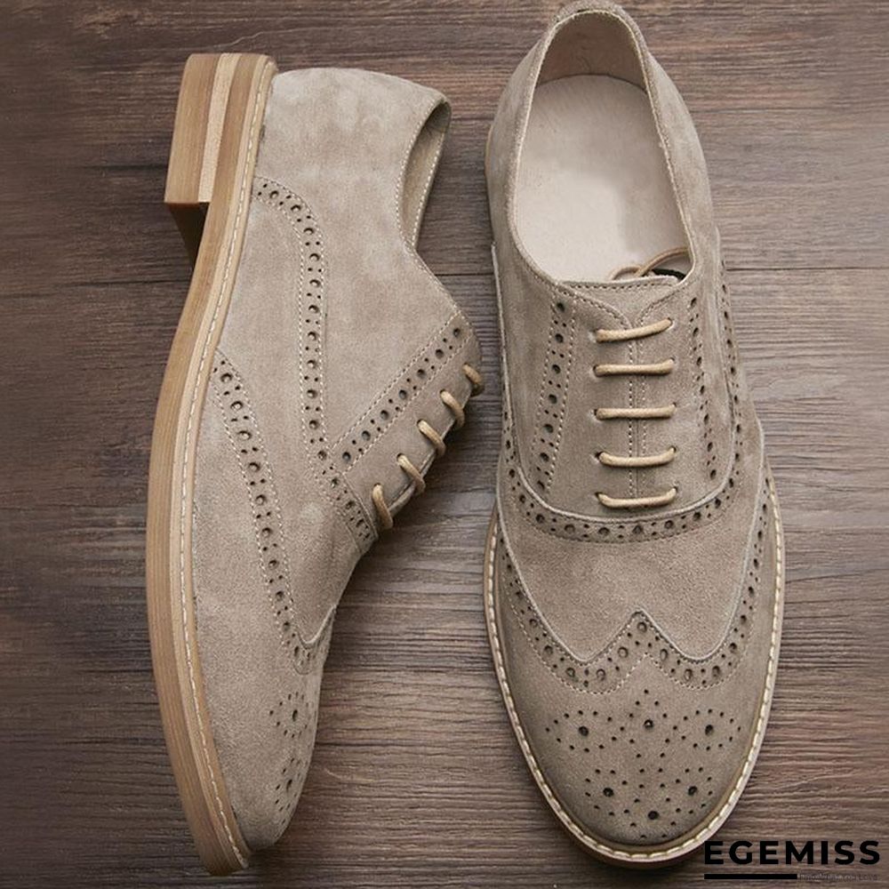 Men's Business Classic Suede Brogue Shoes | EGEMISS