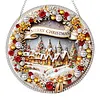Christmas Snowy Landscape Acrylic DIY Diamond Painting Hanging Pendant