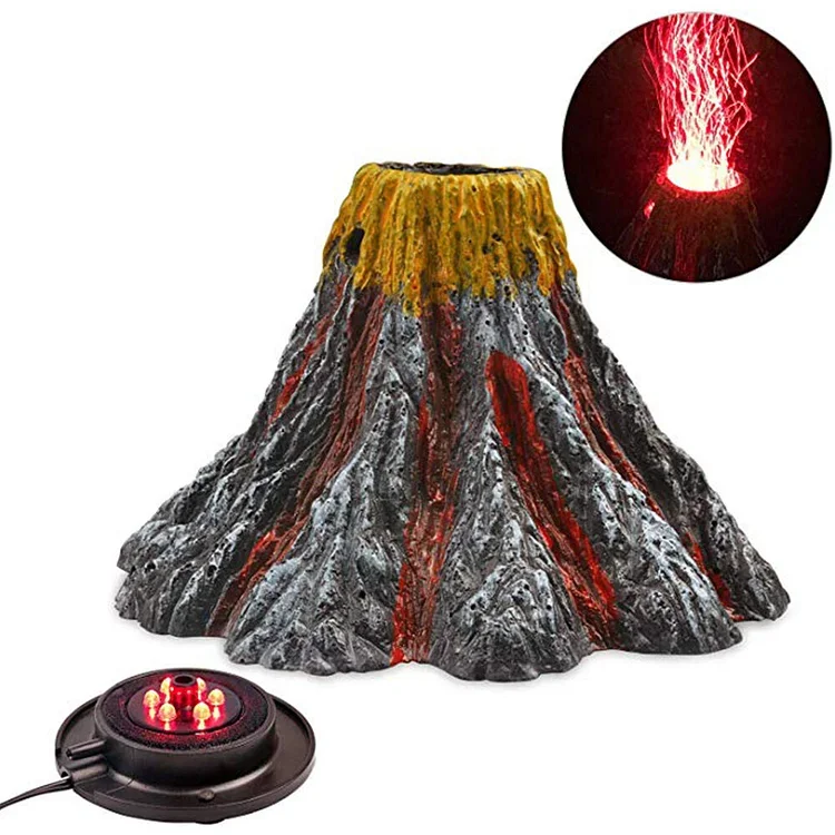 Fish Tank Volcano Bubbler Aquarium LED Lights