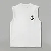 Men's Summer Seagull & Anchor Print Casual Sleeveless Tank Top by Inlyline
