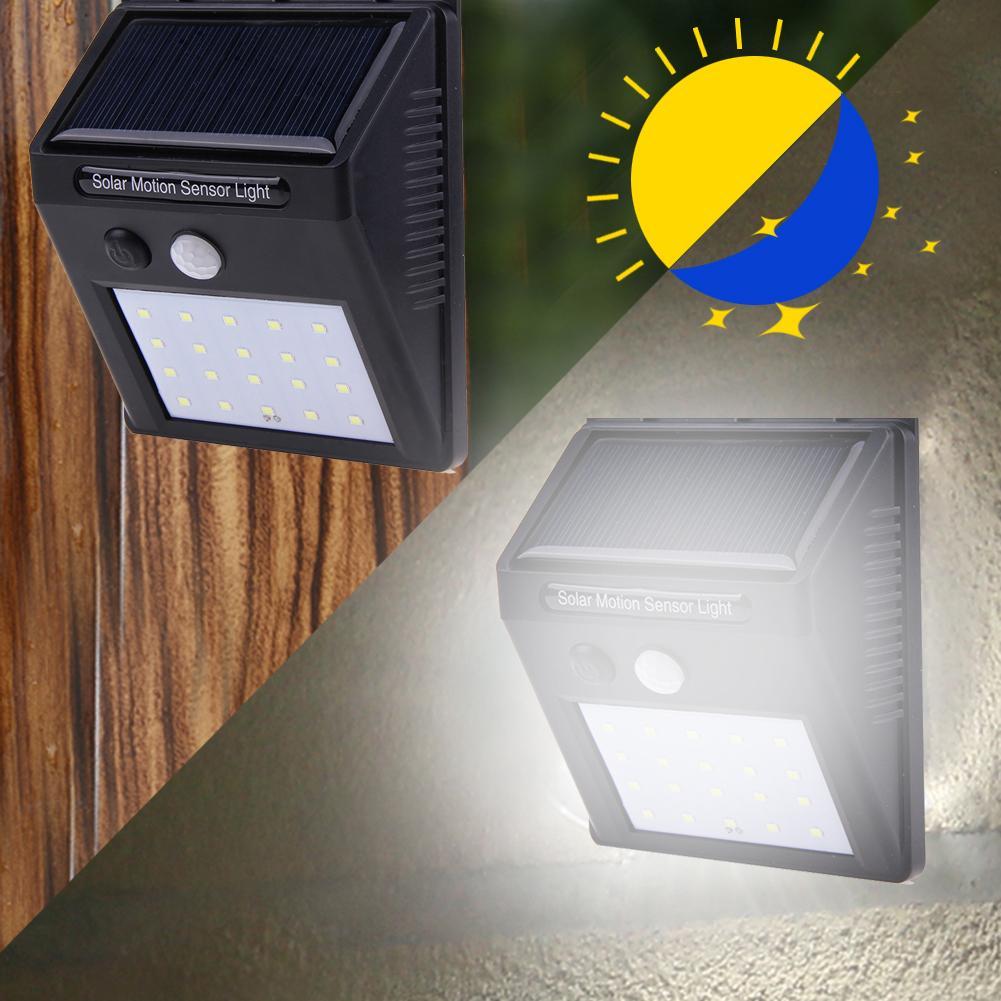 

20 LED Solar Power PIR Motion Sensor Wall Light Outdoor Waterproof Garden, 501 Original