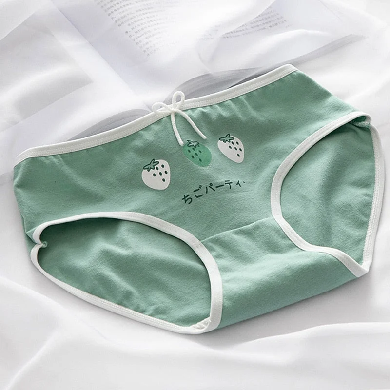 Women's Cotton Underwear Panties Fashion Bow Briefs Lovely Girl Comfort Panties Mid Waist Seamless Underpants Female Lingerie