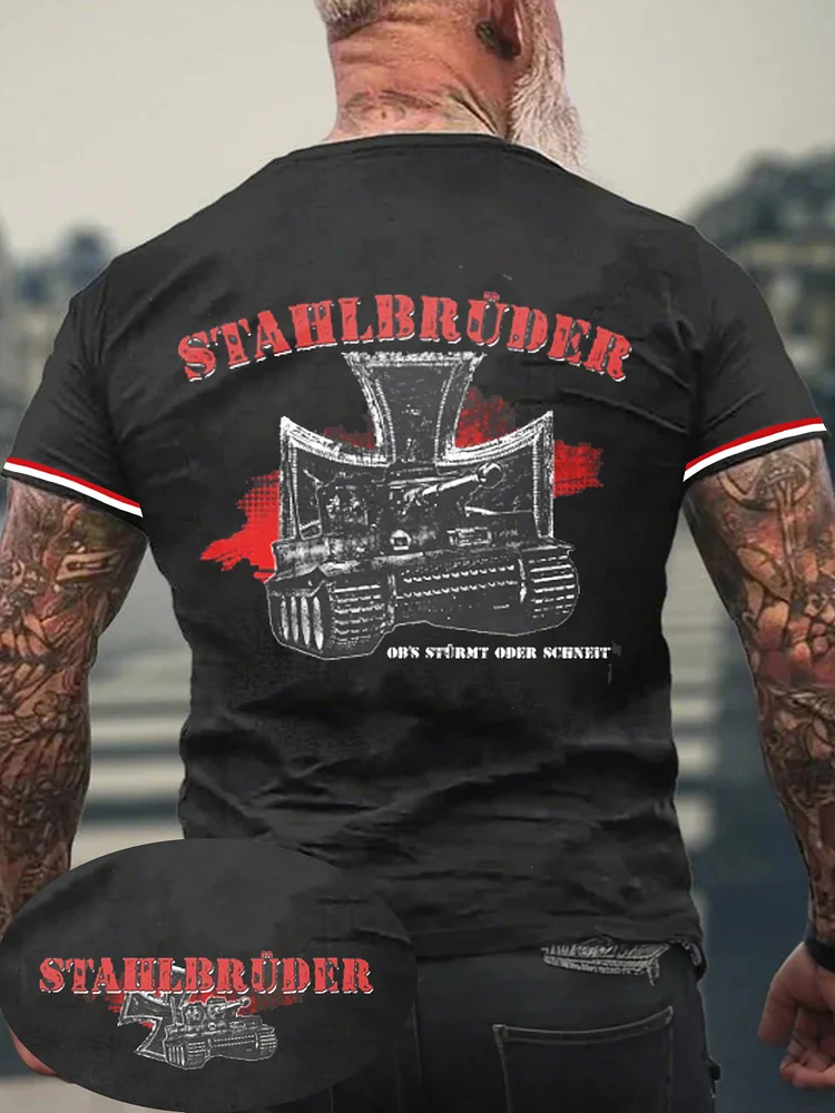 Herren Stahl brüder T-Shirt mit kurzen Ärmeln