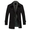 Men's Scarf Collar Thickened Cotton Wool Coat