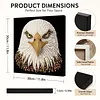 Peinture en perle DIY d&rsquo;aigle avec cadre en bois 30x30 cm art en toile de perles