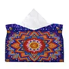 (24cm)Diamond Art Tissue Box Cover DIY PU Desktop Organizer Large(Mandala)