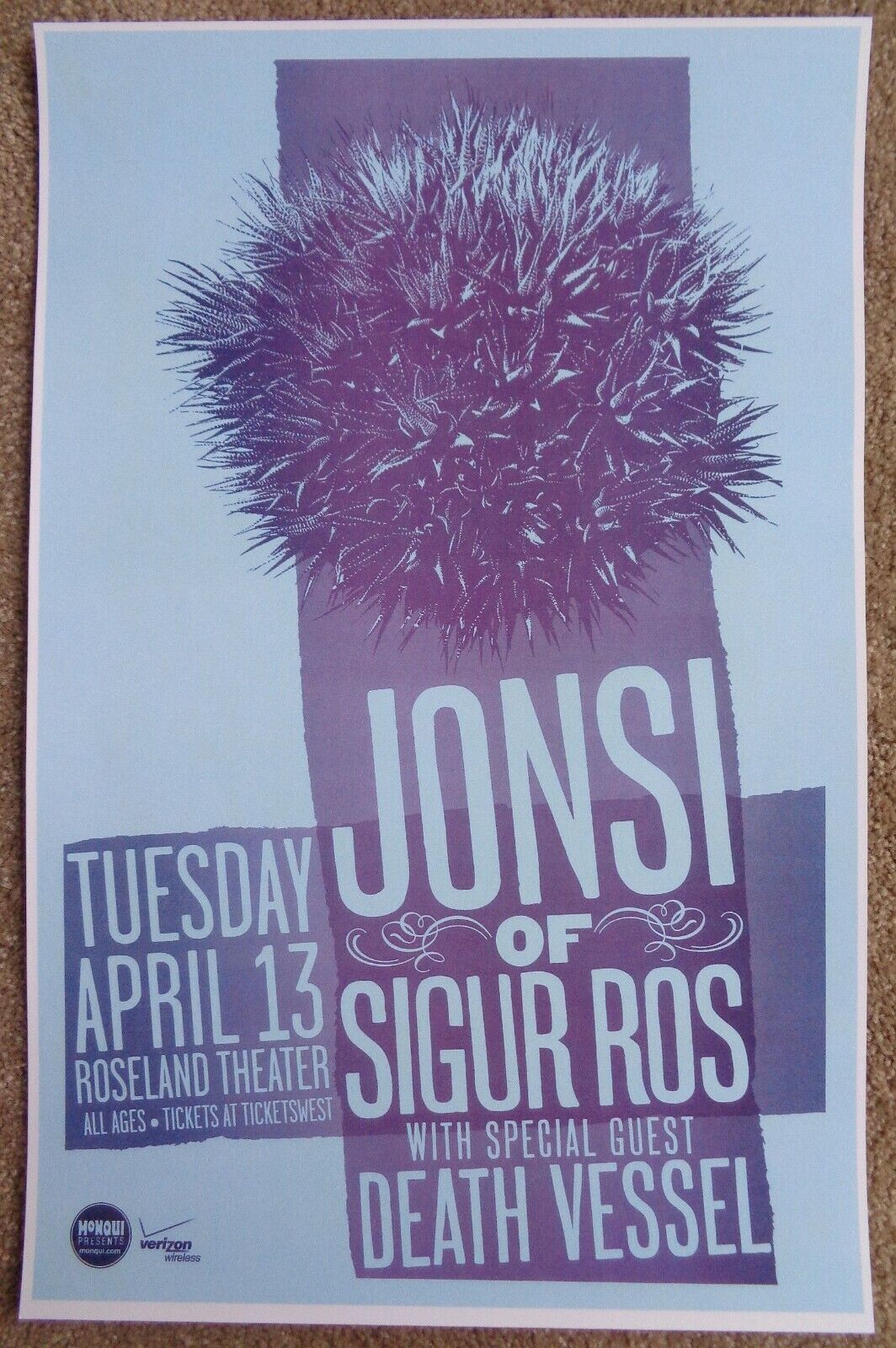 JONSI of SIGUR ROS 2010 Gig POSTER Portland Oregon Concert