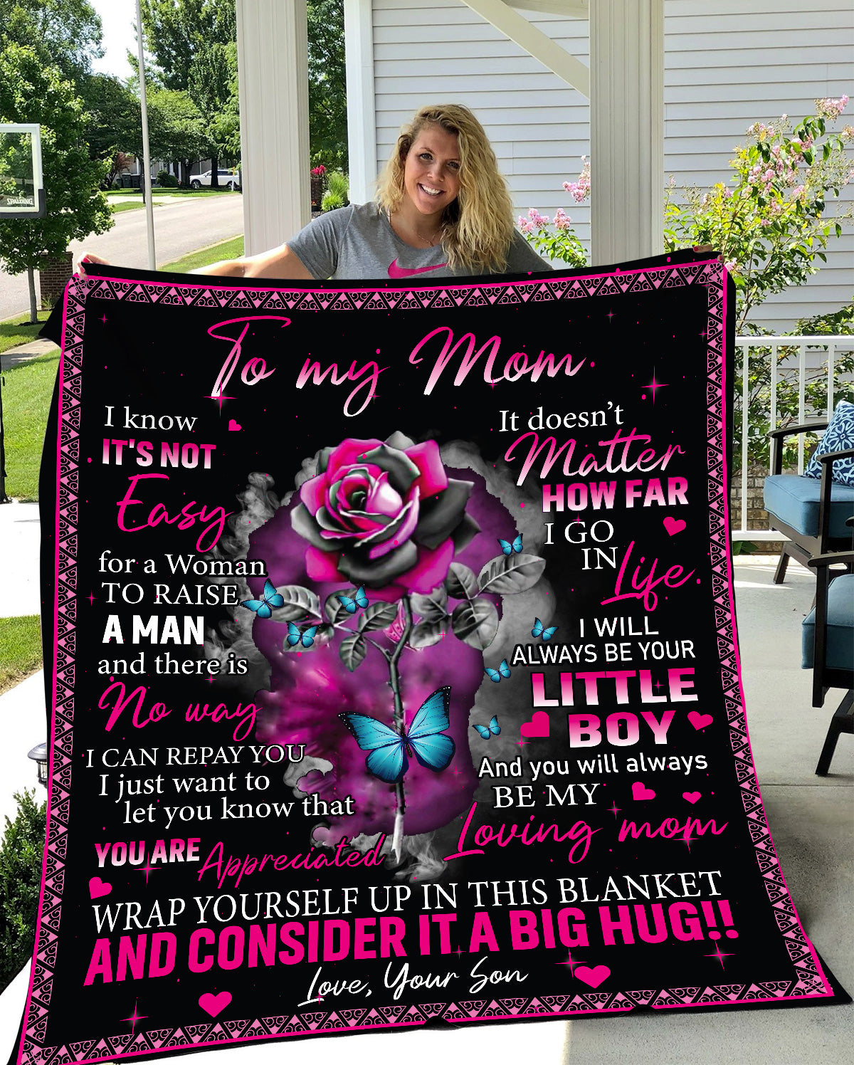 Loveyoufancy Mom "You Are Appreciated" Blanket From Son