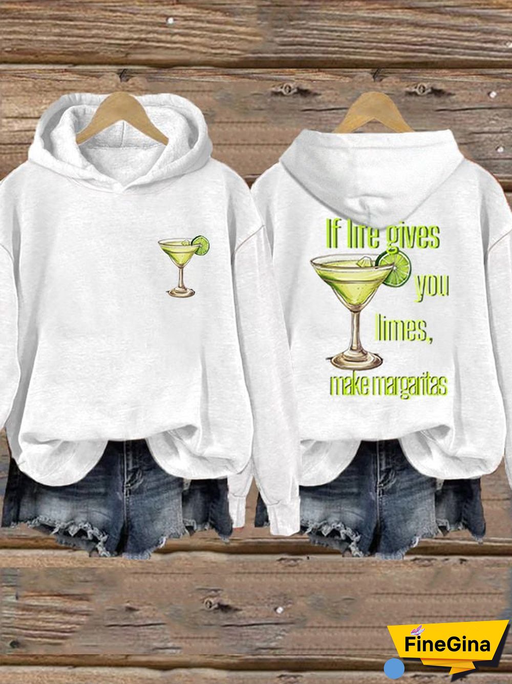 Women's If life gives you limes casual hoodie
