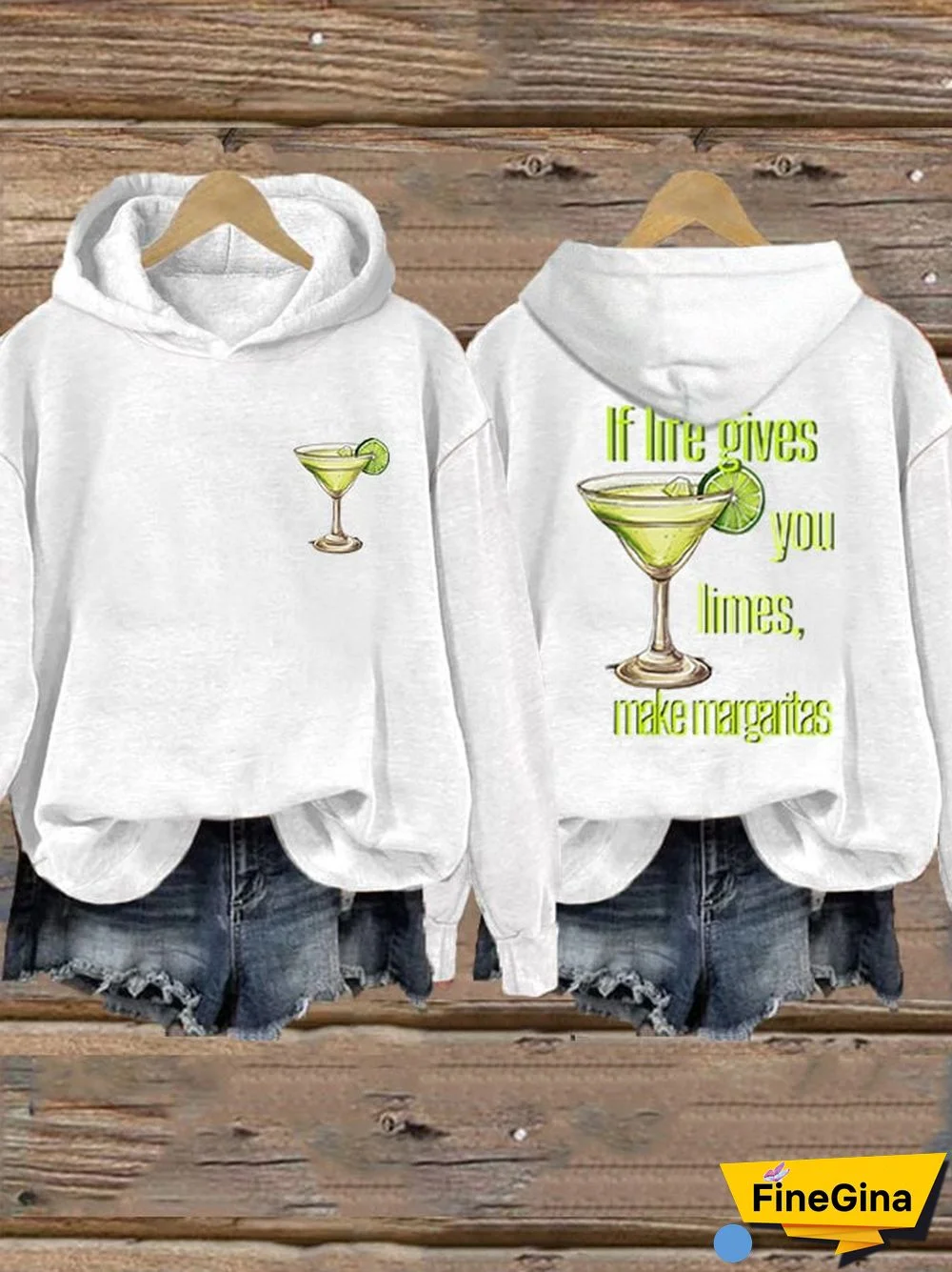 Women's If life gives you limes casual hoodie