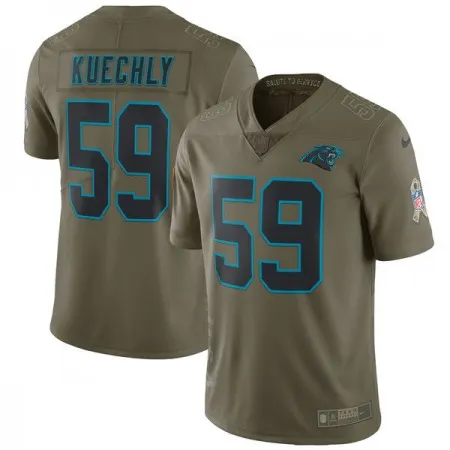 Youth  Carolina Panthers #59 Luke Kuechly Olive Salute To Service Limited Stitched NFL Jersey