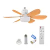 40w/200-2000lm Small Ceiling Fan with Lights with Remote Control Breeze Fan Light Three Color Temperature Options for Living Room Study & Household Use