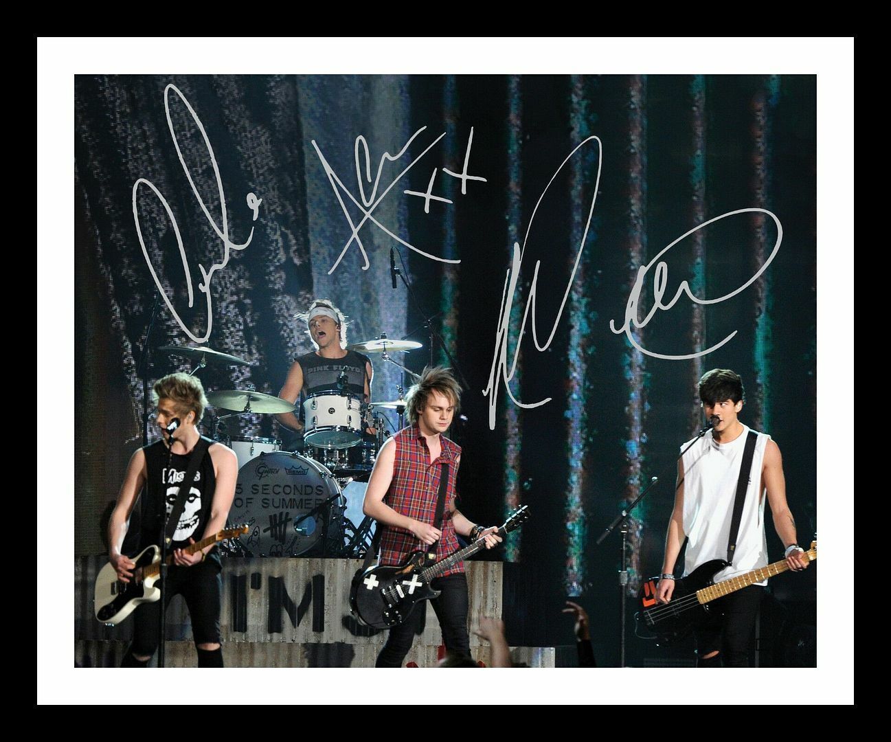 Five Seconds Of Summer Autograph Signed & Framed Photo Poster painting