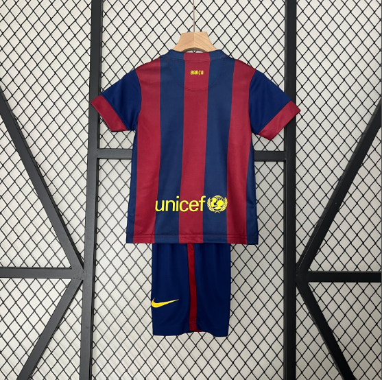 Retro 14/15 Barcelona Home Kids Kit Football Jersey Thai Quality