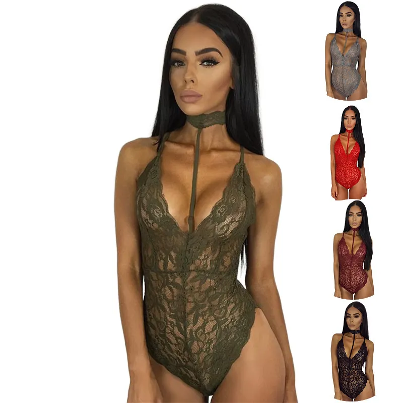 Churchf Large-Size Lady Hanging Neck Lace Emotional Lingerie Lace Lace Lace Lace Uniforms Homewear Set