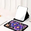 DIY Diamond Art Shiny Crystal Mirror Lightweight Standing Makeup Mirror (Flower)