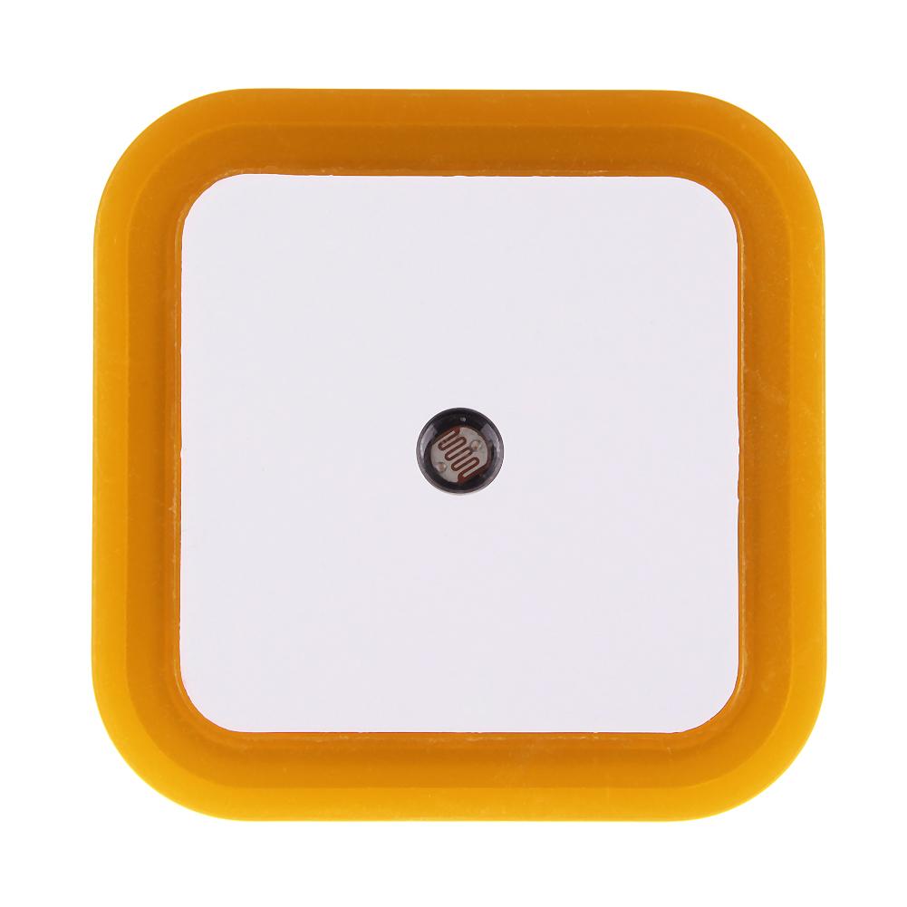 

Mini LED Light Sensor Control Night Light Square Bedroom Lamp (US Yellow), 501 Original