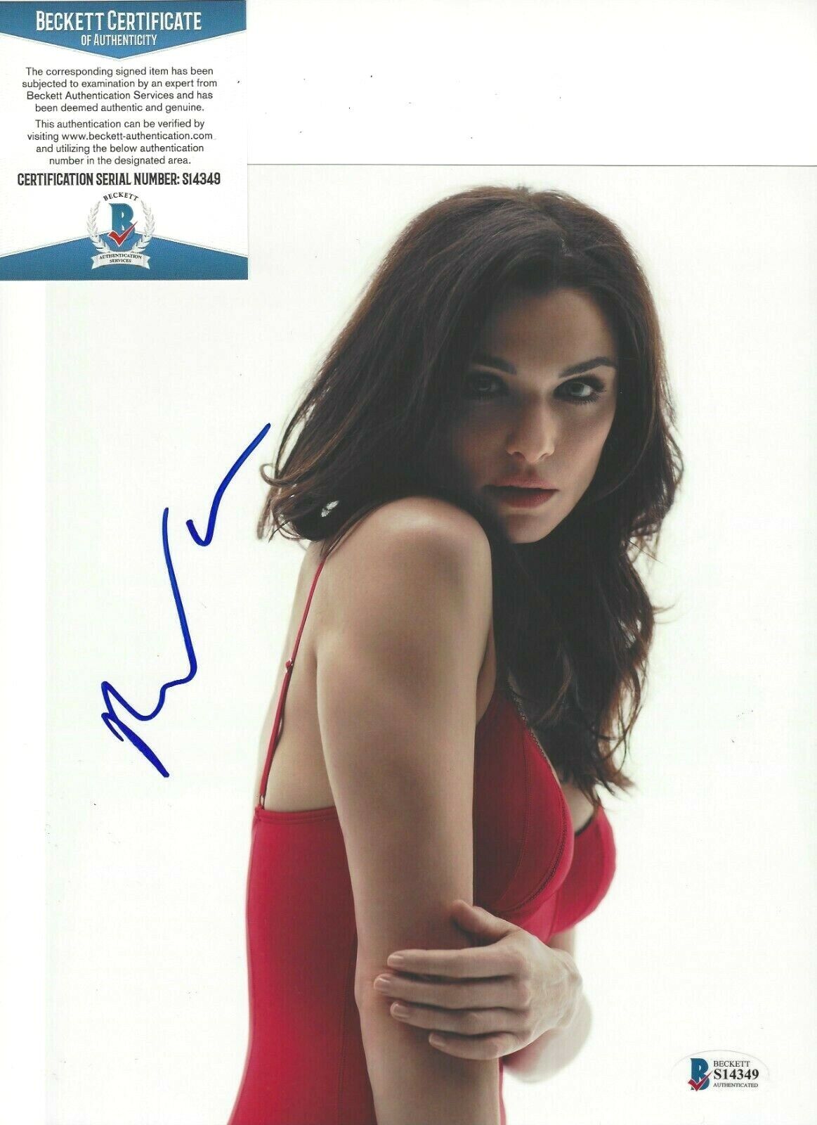 SEXY ACTRESS RACHEL WEISZ HAND SIGNED 8x10 Photo Poster painting BECKETT COA 3 THE LOBSTER MUMMY