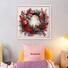 Christmas Wreath And Bird-11CT Counted Cross Stitch 40*40cm