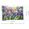>SALE<5D DIY Full Round Drill Diamond Painting Iris Field Kit Home Decor