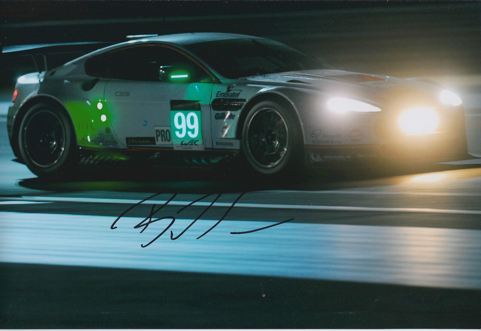 Bruno SENNA SIGNED 12x8 Photo Poster painting AFTAL COA Autograph Aston Martin WEC Le Mans