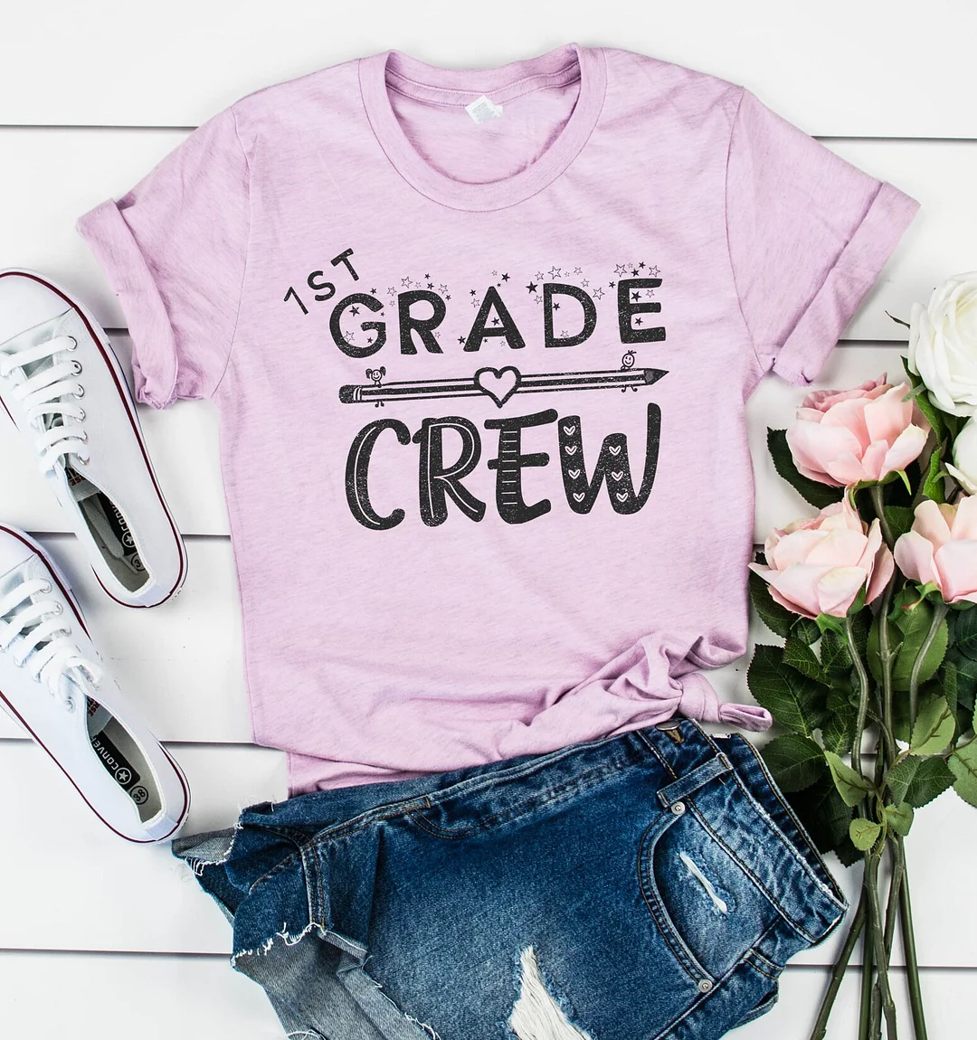 Women And Man First Grade Crew Tshirt Teacher Shirts Gifts New Gift Team Shirt Top Tees