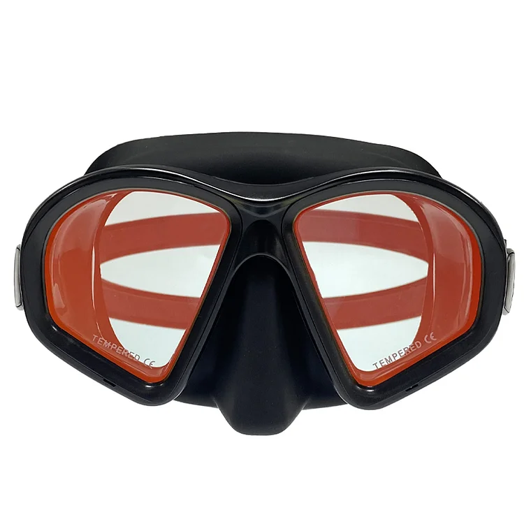Tempered Glass Diving Mask With Storge Box, Waterproof And Anti Fog Electroplating Goggles With J-shaped Bracket For Camera