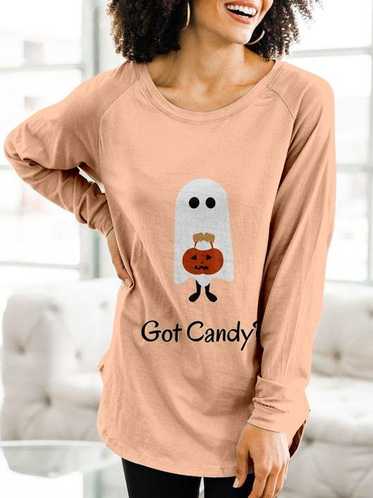 Got candy Halloween printed cotton T-shirt-Mayoulove