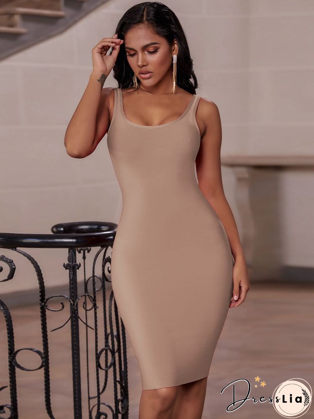 Bandage Dress Red Summer Women's Midi Dress Bodycon Elegant Sexy High Quality Yellow Pink White Evening Party Dress Club