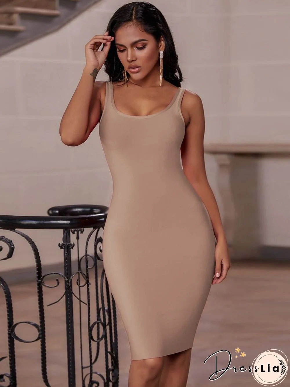 Bandage Dress Red Summer Women's Midi Dress Bodycon Elegant Sexy High Quality Yellow Pink White Evening Party Dress Club