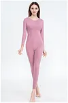 Cationic Warm Women's Seamless Underwear Suit