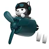 Cartoon Car Fragrance with 2 Fragrances Vent Perfume Gift for Friends (Black)