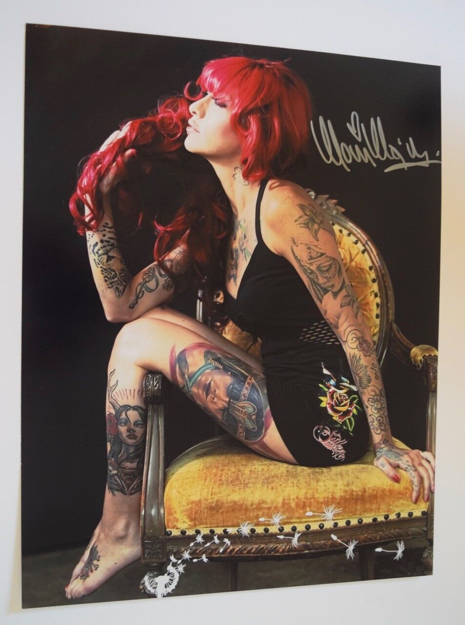 Moni Marino Signed Autographed 11x14 Photo Poster painting Tattoo Artist Hot Sexy COA VD