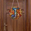 >SALE<Double Sided Letter J Suncatcher Diamond Drawing Hanging Ornament for Home Decor