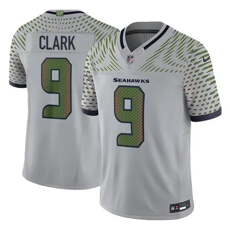 Youth Seattle Seahawks #9 Bud Clark Gray 2026 NFL Draft Rivalries Collection Vapor F.U.S.E. Limited Jersey