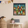 Colorful House-Paint by Numbers Acrylic Painting 40*40cm