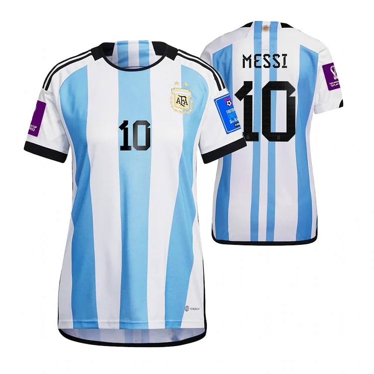 Frauen Argentinien Lionel Messi 10 Home Trikot WM 2022