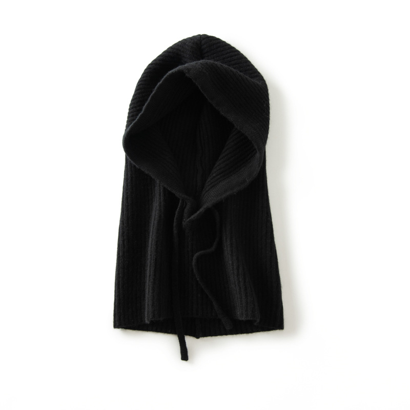 100% Cashmere Hodded Snood Hat with Drawstring REAL SILK LIFE