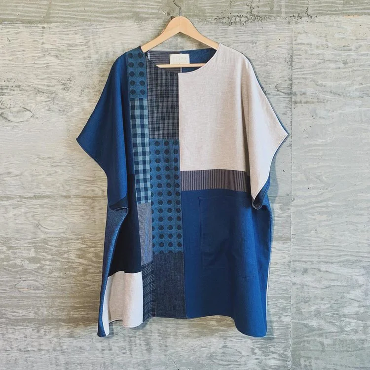 Women's Casual Cotton And Linen Patchwork T-shirt