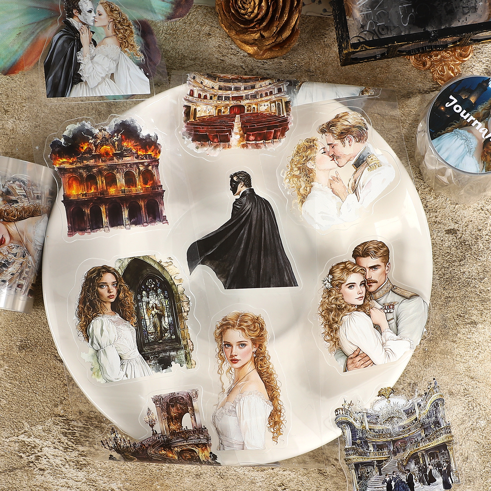 PET 테이프 - 60mm*200cm 빈티지 오페라의 유령 캐릭터