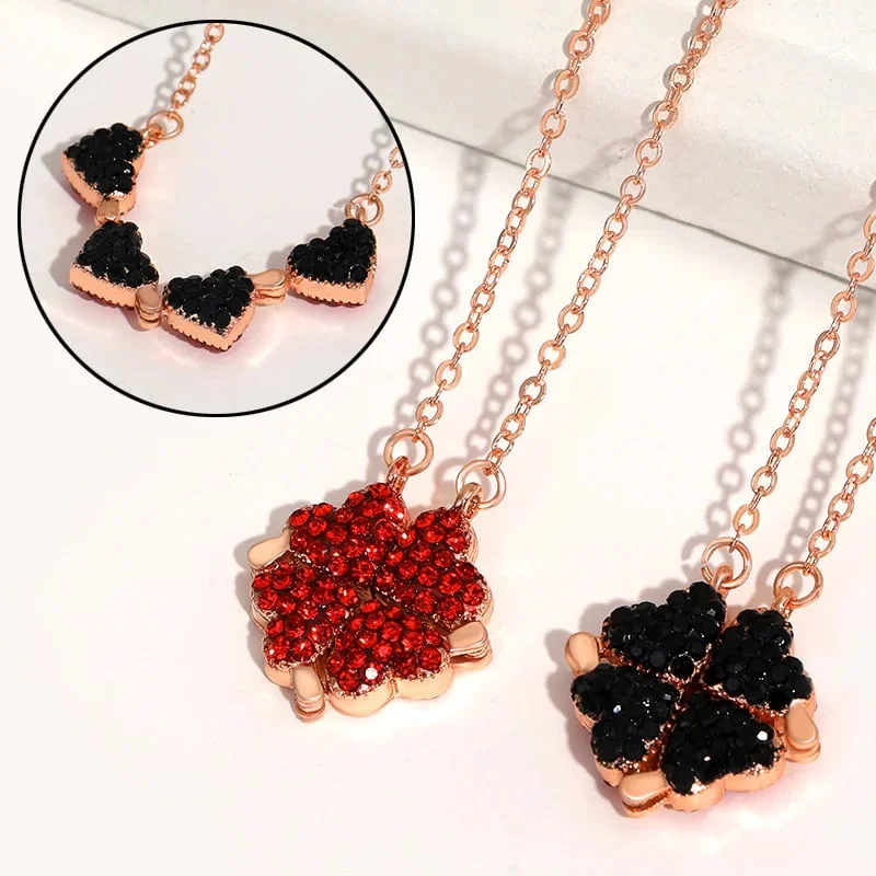 Valentine's Day Pre-sale 49% OFF⇝💓Four Leaf Heart Shape Lucky Necklace