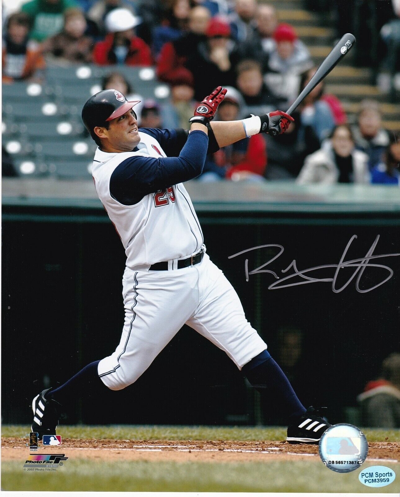 RYAN GARKO CLEVELAND INDIANS ACTION SIGNED 8x10