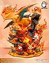 Fire Type Family with LED - Pokemon Resin Statue - EGGS Studios