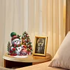 Diamond Painting Acrylic Christmas Atmosphere Snowman Desktop Kit Tabletop Decor