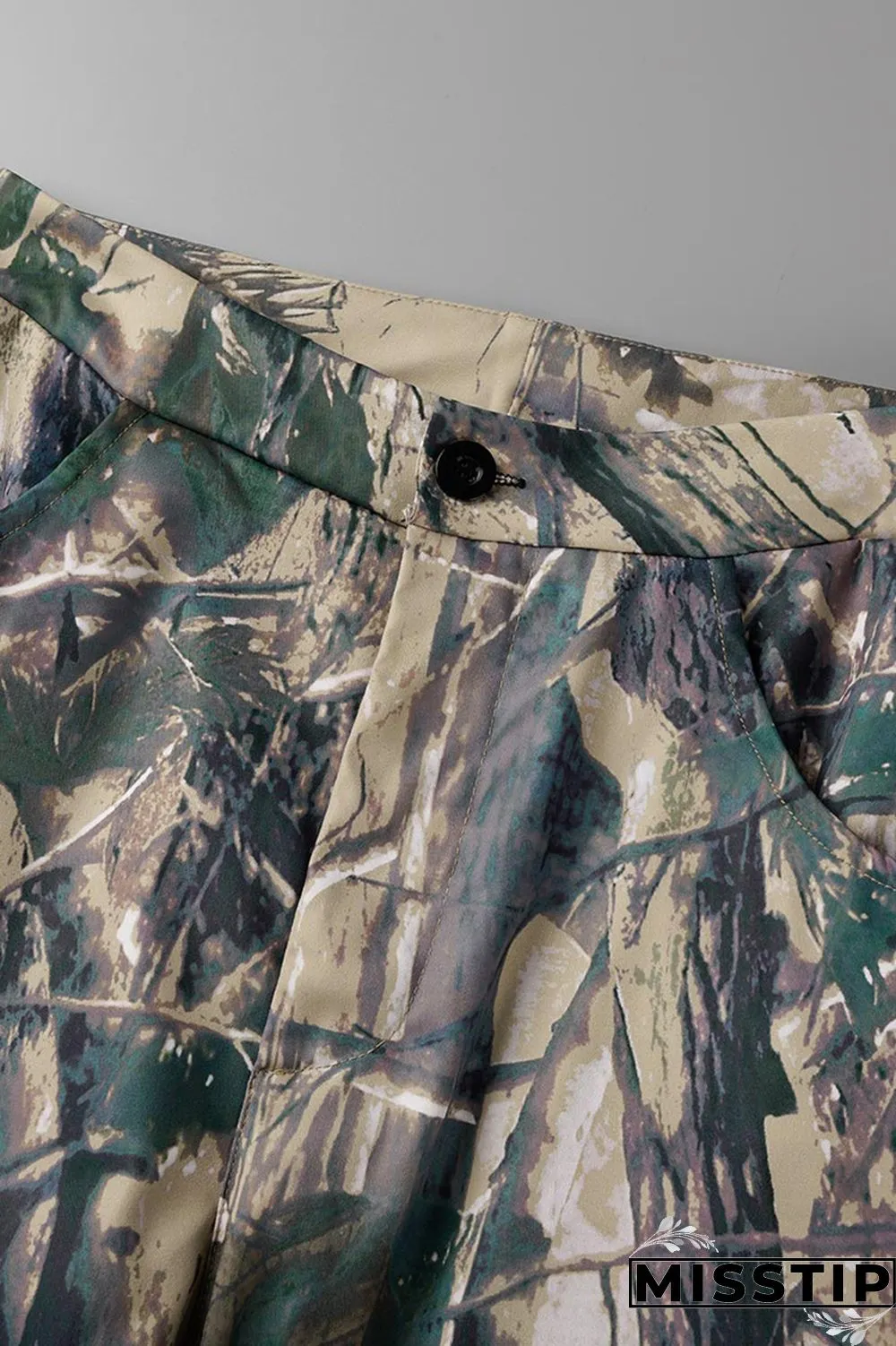 Multicolor Casual Print Patchwork Regular High Waist Conventional Full Print Trousers