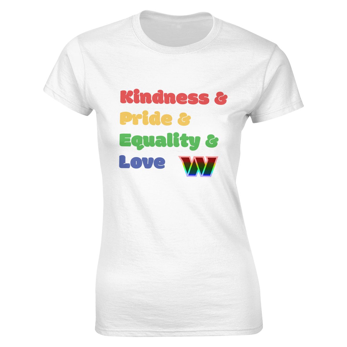 Washington Commanders Colorful LGBT Women's Crewneck T-Shirt