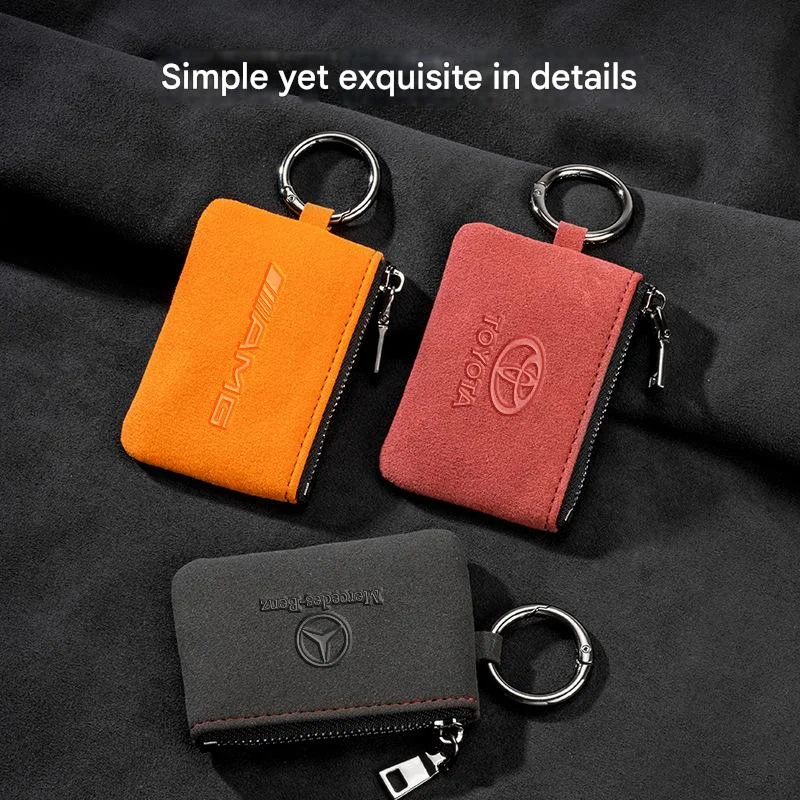 Car key suede anti-lost key bag