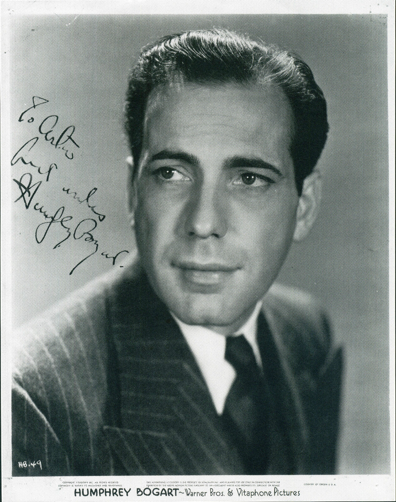 HUMPHREY BOGART 'Bogie' Autographed Photo Poster paintinggraph - Film Star Actor - Preprint