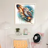 Owl-Partial 11CT Stamped Cross Stitch Bead Embroidery 36*36cm/14.17*14.17in tapestrymarket
